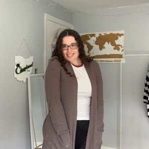 PURPLE/GRAY CARDIGAN